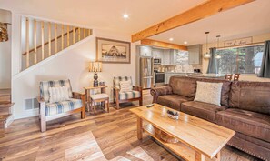 House, Multiple Beds, Patio, Mountain View (Whispering Pines Cabin) | Living area - Whispering Pines Cabin  For 6 (Carnelian Bay)