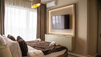 Luksus-loftsleilighet, fjellutsikt | Strykejern/-brett og wi-fi (inkludert)