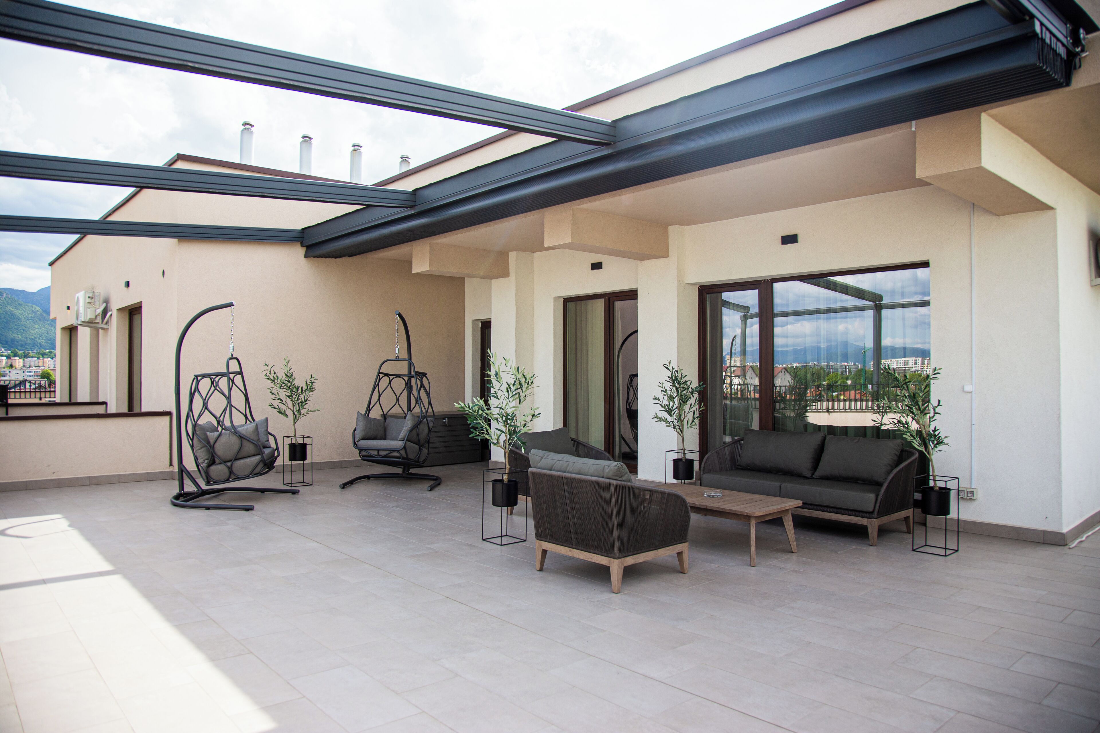 Penthouse de lujo, vista a la montaña | Terraza o patio