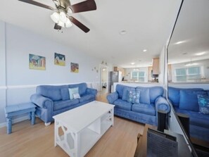 Living area - NEW! A Shore Pleasure 4-Bedroom Villa (Carolina Beach)