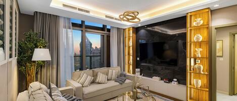 Deluxe Apartment, City View | Living area | Toys