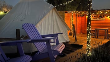 Premium Tent, Balcony, Garden View | Terrace/patio