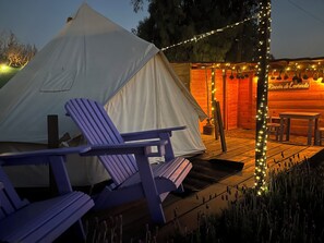 Premium Tent, Balcony, Garden View | Terrace/patio