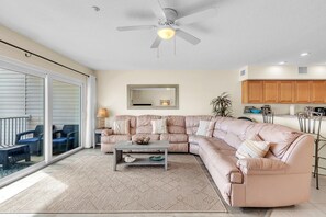 Condo, Multiple Beds (Captain's Cove #203) | Living area - Captain's Cove #203 (Indian Shores)