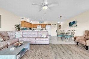 Condo, Multiple Beds (Captain's Cove #203) | Living area - Captain's Cove #203 (Indian Shores)