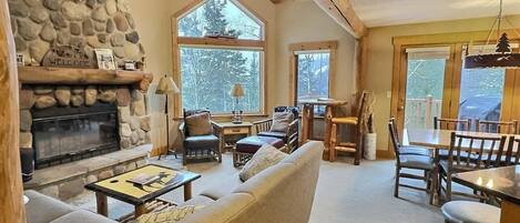 TV, fireplace, DVD player, table tennis