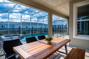 Outdoor dining - 6BR Villa w Private Pool at Champions Gate (Davenport)