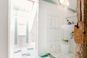 Doccia, asciugacapelli, asciugamani, sapone