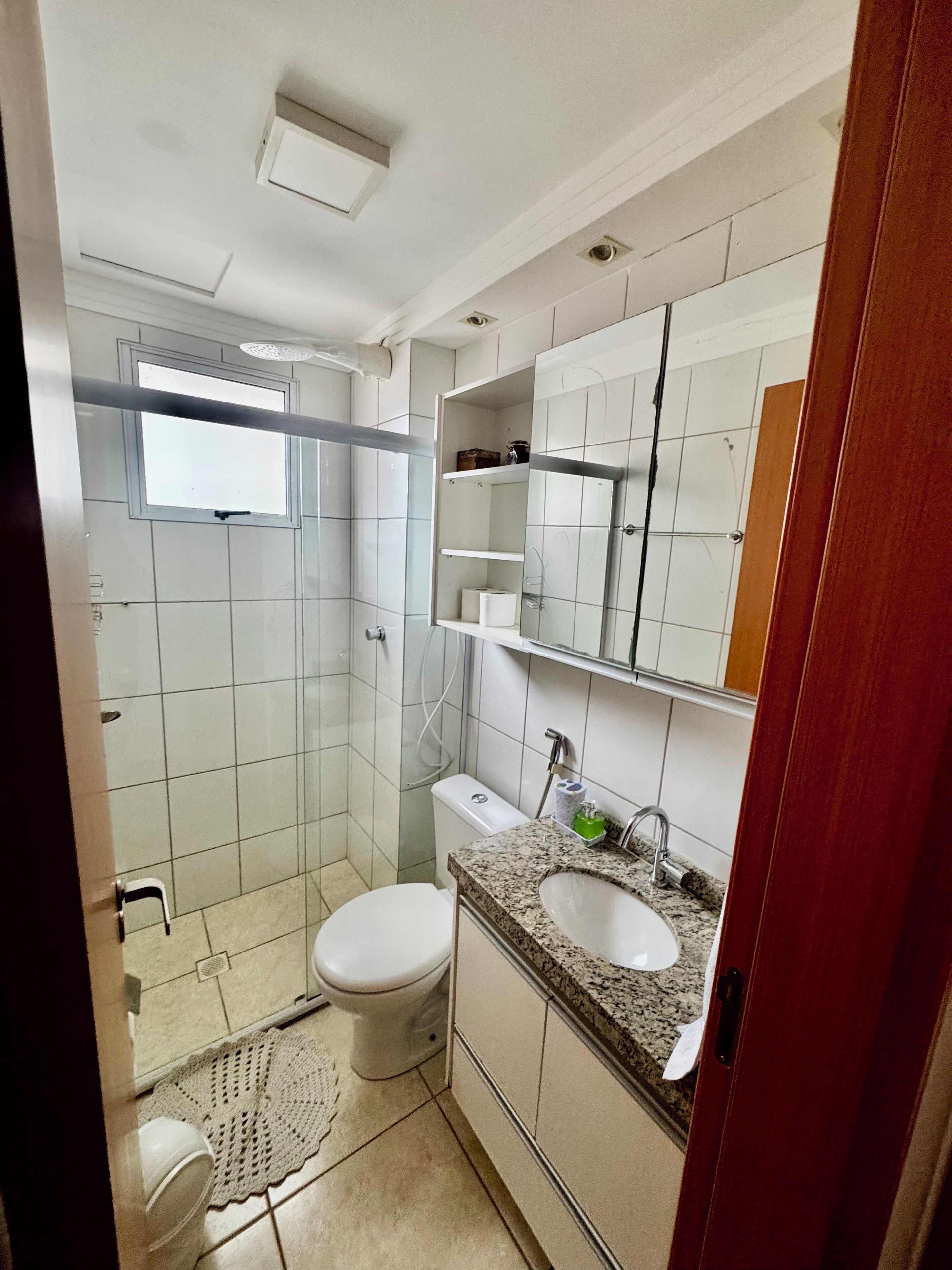 Hair dryer, towels, toilet paper