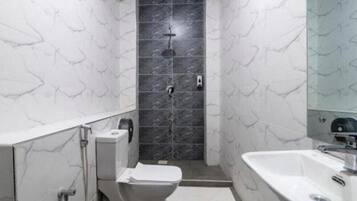 Free toiletries, hair dryer, slippers, towels