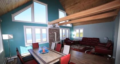 Oceanfront PEI Home with Ocean Views, Wraparound Deck & Private Beach