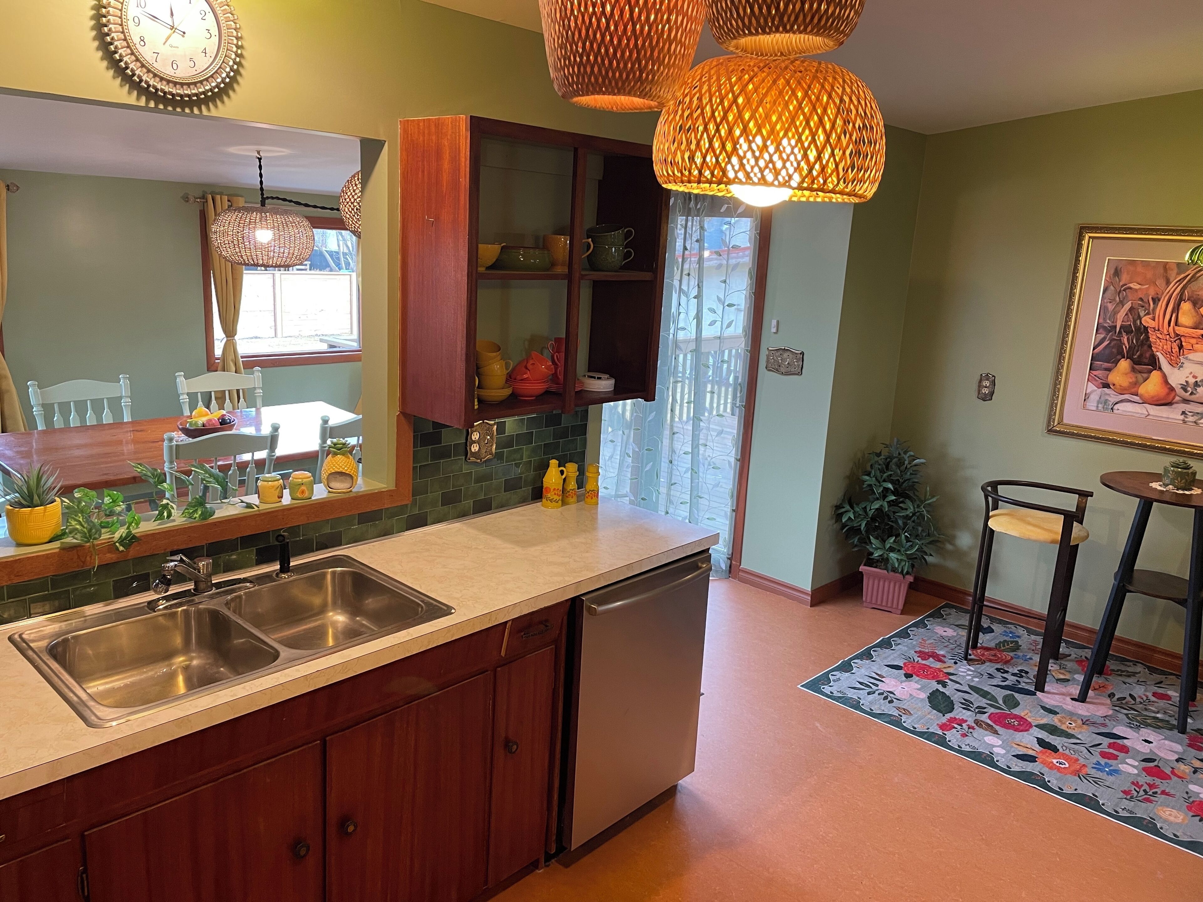 Microwave, oven, stovetop, dishwasher