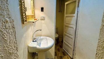 Hair dryer, towels, toilet paper