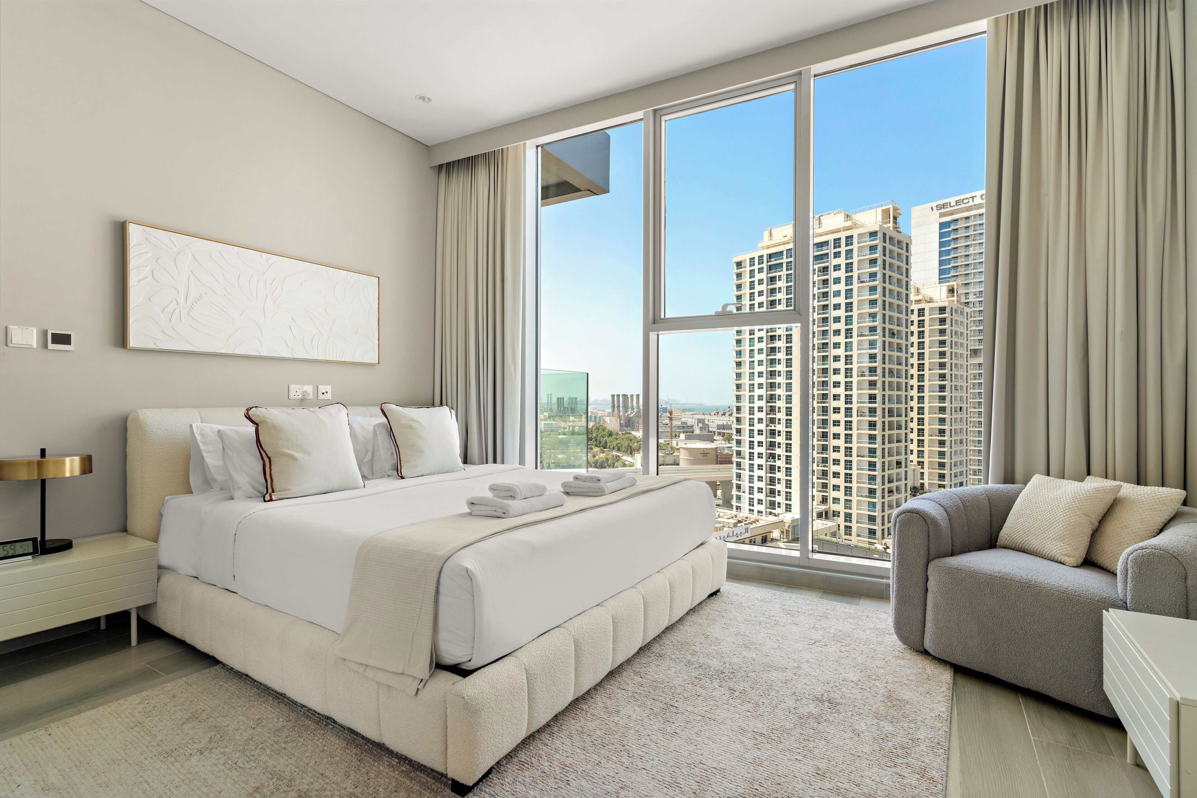 プレミアム アパートメント 1 ベッドルーム (Apartment) | エジプト綿のシーツ、高級寝具、低反発ベッド、セーフティボックス (室内)