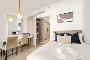 Gallery studio, 1 slaapkamer (Apartment) | Lakens van Egyptisch katoen, luxe beddengoed