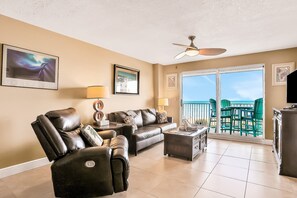 Condo, Multiple Beds, Balcony, Ocean View (SeaWinds 204 - Sea Wind Enjoyment) | Living area - Seawinds 204 - Sea Wind Enjoyment (Ormond Beach)
