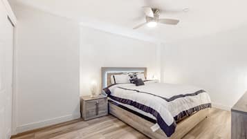 2 bedrooms, individually decorated, individually furnished, bed sheets