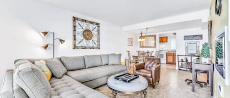 Condo, Multiple Beds, Patio, Ocean View (Daytona Atlantico 32) | Living area