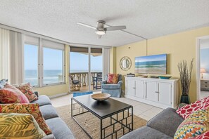 Condo, Multiple Beds, Balcony, Beach View (Van Lee 604 - The Sea Goose) | Living area - Van Lee 604 - The Sea Goose (Ormond Beach)