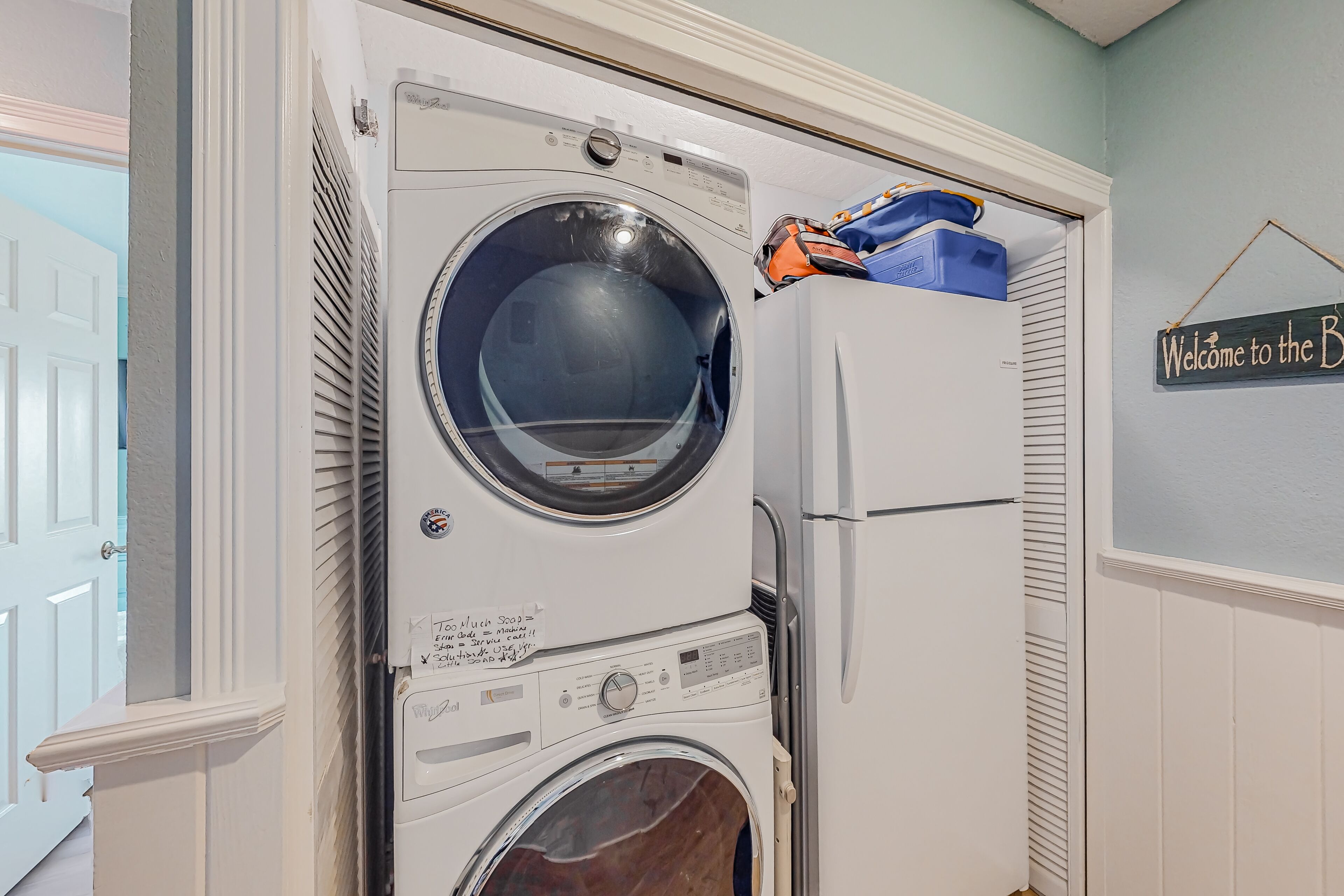 Appartement, Plusieurs lits, balcon, vue sur la plage (Ponce Inlet Villa #4A) | Buanderie