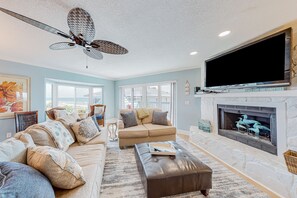 Apartment, Multiple Beds, Balcony, Beach View (Ponce Inlet Villa #4A) | Living area - Ponce Inlet Villa #4A (Ponce Inlet)