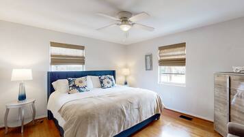 2 bedrooms, individually decorated, individually furnished, bed sheets