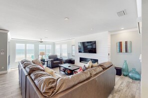 House, Multiple Beds, Balcony, Ocean View (Daytona Atlantic Sunrise Home) | Living area - Daytona Atlantic Sunrise Home (Daytona Beach Shores)