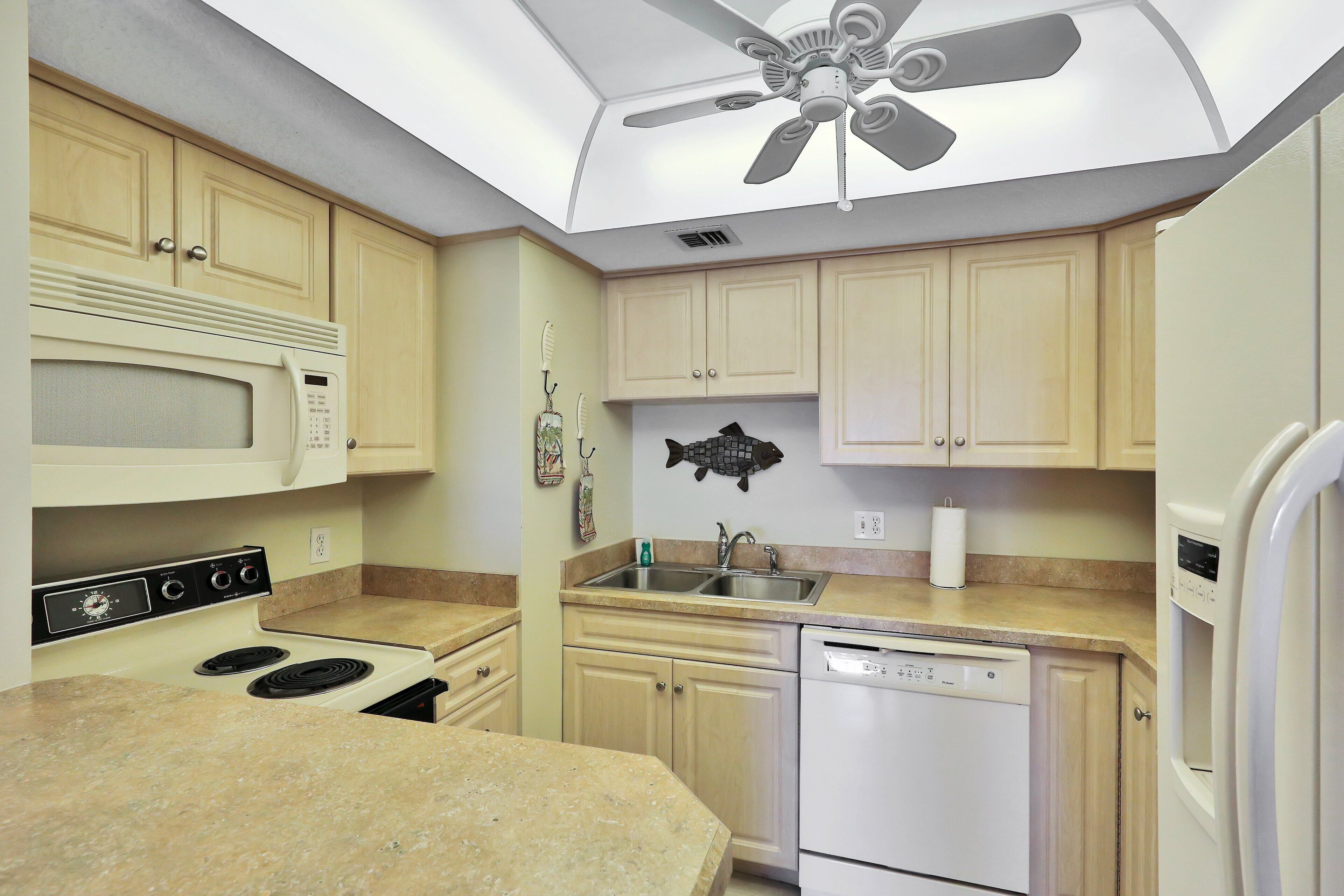 Condo, Multiple Beds, Patio, Garden View (Ocean Watch 104 - Ocean Watch Oasis) | Private kitchen