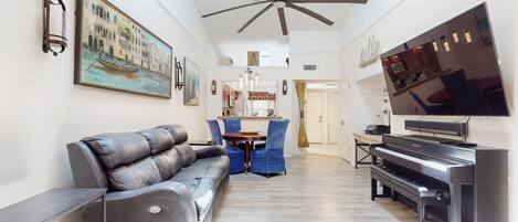 Townhome, Multiple Beds, Patio, Garden View (Port Orange Gray Sands Retreat) | Living area