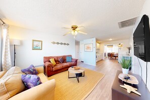 Condo, Multiple Beds, Patio, Garden View (Seaside Escape) | Living area - Seaside Escape (Ormond Beach)