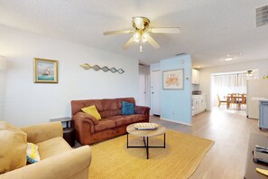 Condo, Multiple Beds, Patio, Garden View (Seaside Escape) | Living area - Seaside Escape (Ormond Beach)