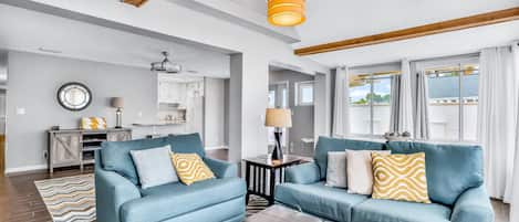 Condo, Multiple Beds, Pool Access, Ocean View (Atlantic Sunrise Home plus Cottage) | Living area