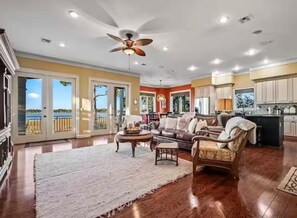 Smart TV, DVD player, books, video library