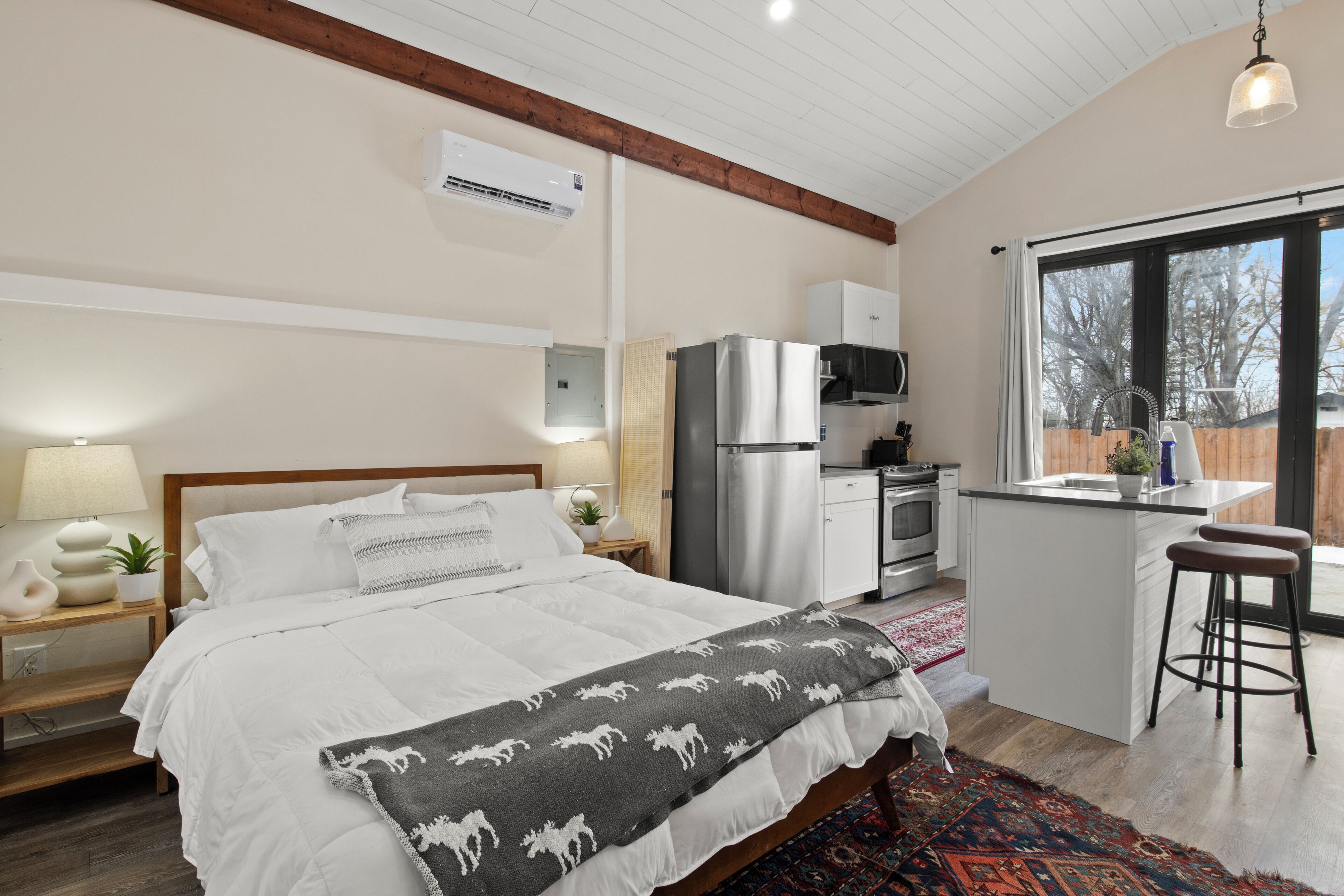 1 室のベッドルーム、アイロン / アイロン台、WiFi、ベッドシーツ