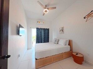 Apartamento conforto, varanda, vista para o jardim | Cortinas blackout, Wi-Fi de cortesia