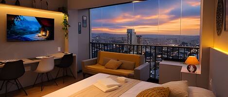 Basic-Apartment | Schreibtisch, laptopgeeigneter Arbeitsplatz, kostenloses WLAN