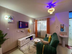 Apartment, Balcony, City View | Living area - AirBnB Thika Road (Nairobi)