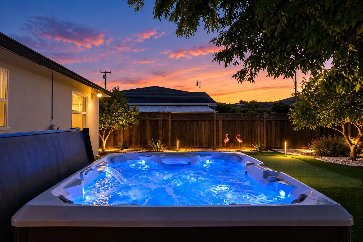 Outdoor spa tub