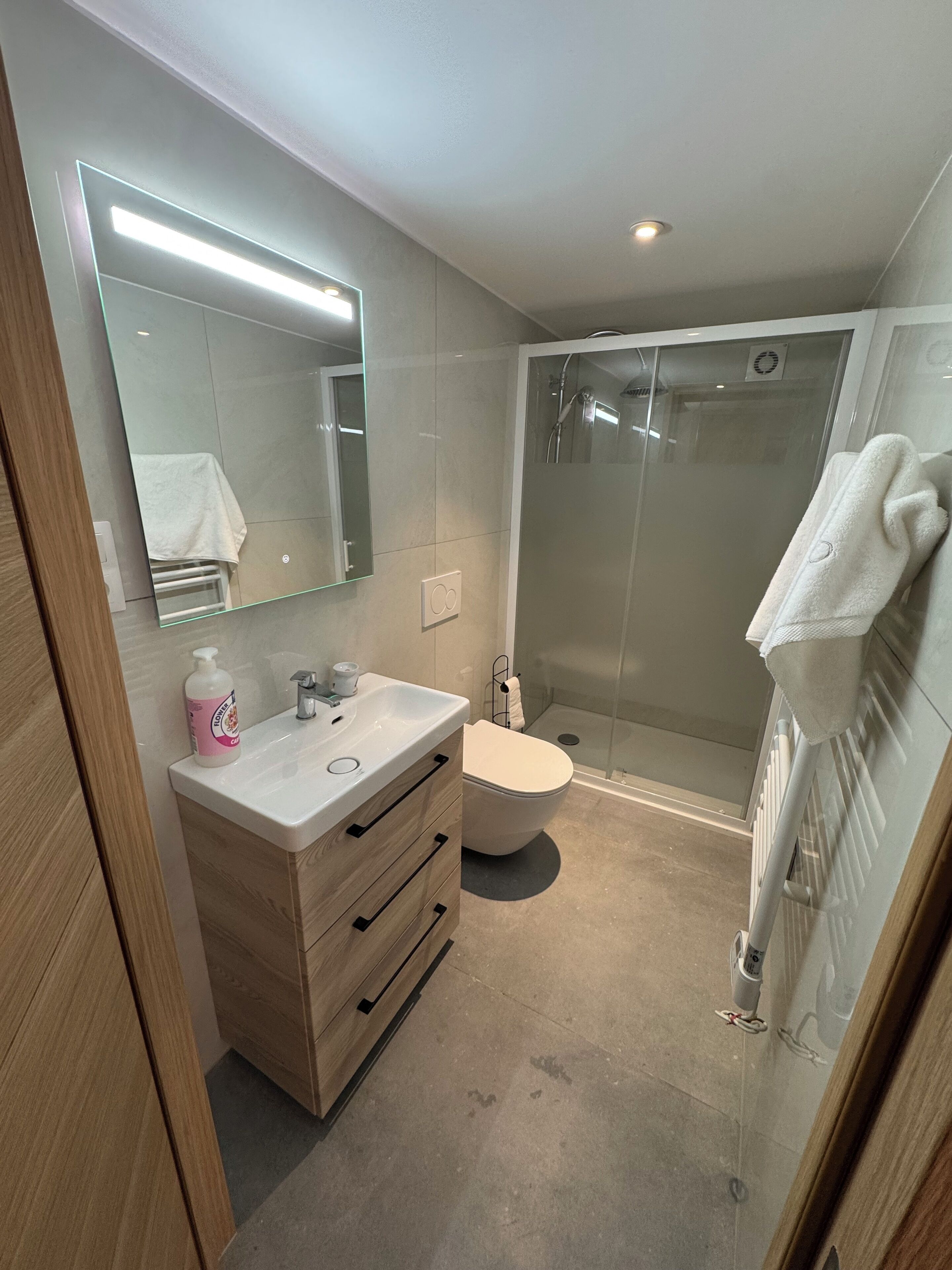 Towels, soap, toilet paper