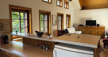 The renovated barn in the orchard. Slow tourism.