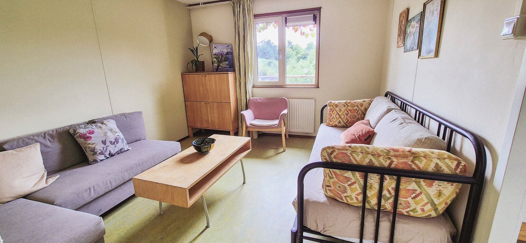 Căn hộ dành cho gia đình, không hút thuốc, quang cảnh vườn | Phòng khách