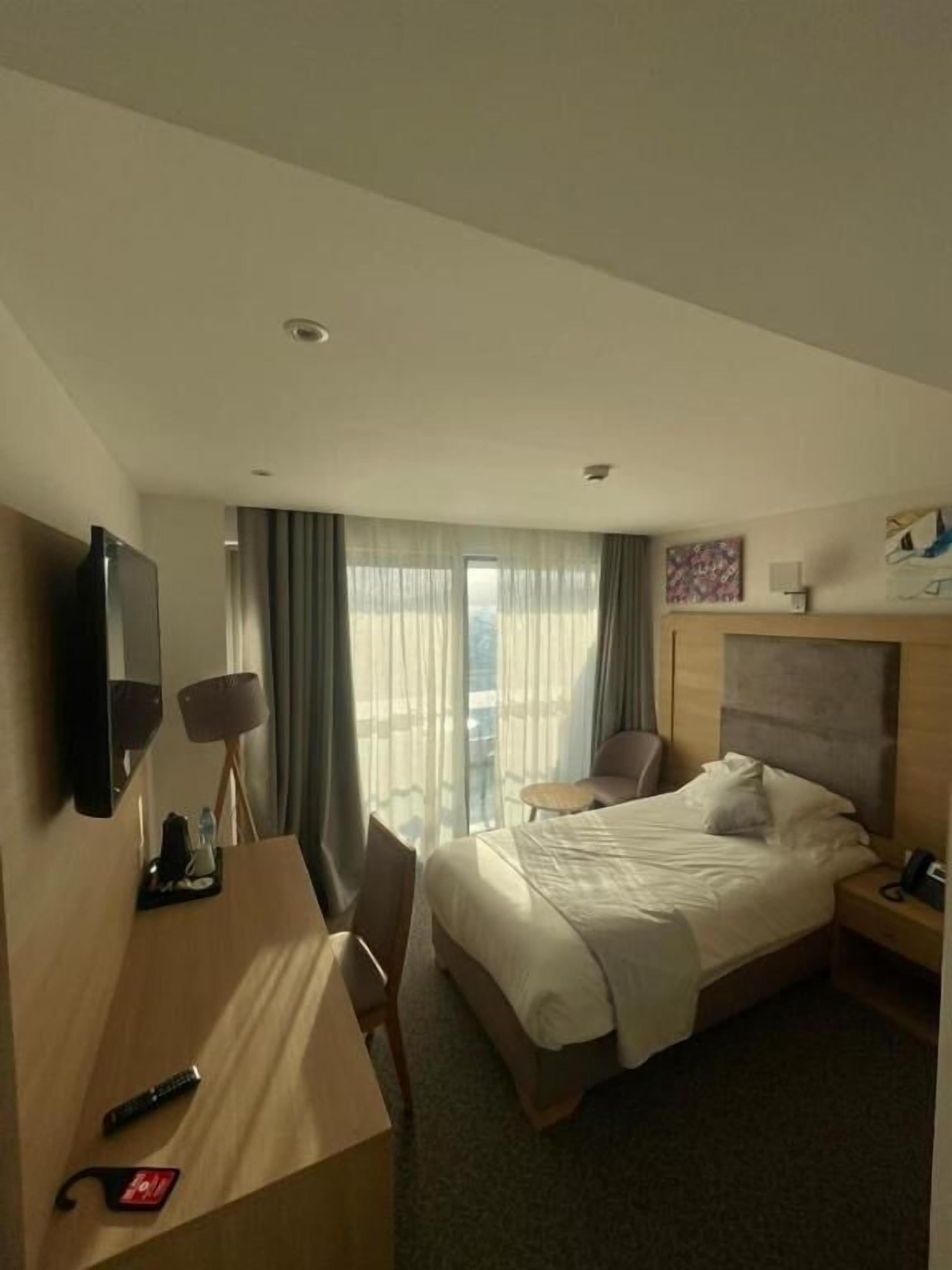 Standaard eenpersoonskamer, balkon, uitzicht op zee