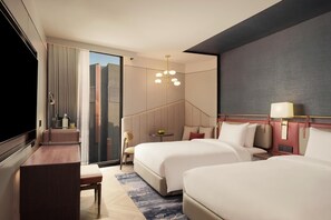 Chambre Deluxe, 2 lits une place, côté cour intérieure (Canopy)