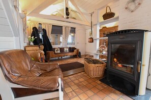 Fernseher, Kamin
