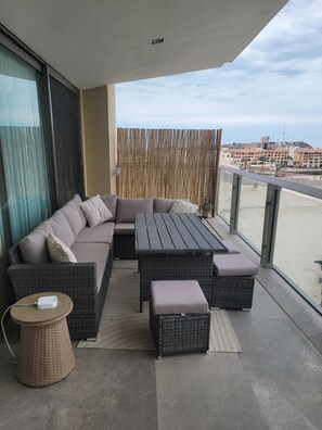 Terrace/patio - Cozy upscale 2-bedroom condo in Sonoran Star resort Puerto Peñasco MX. (Puerto Peñasco)