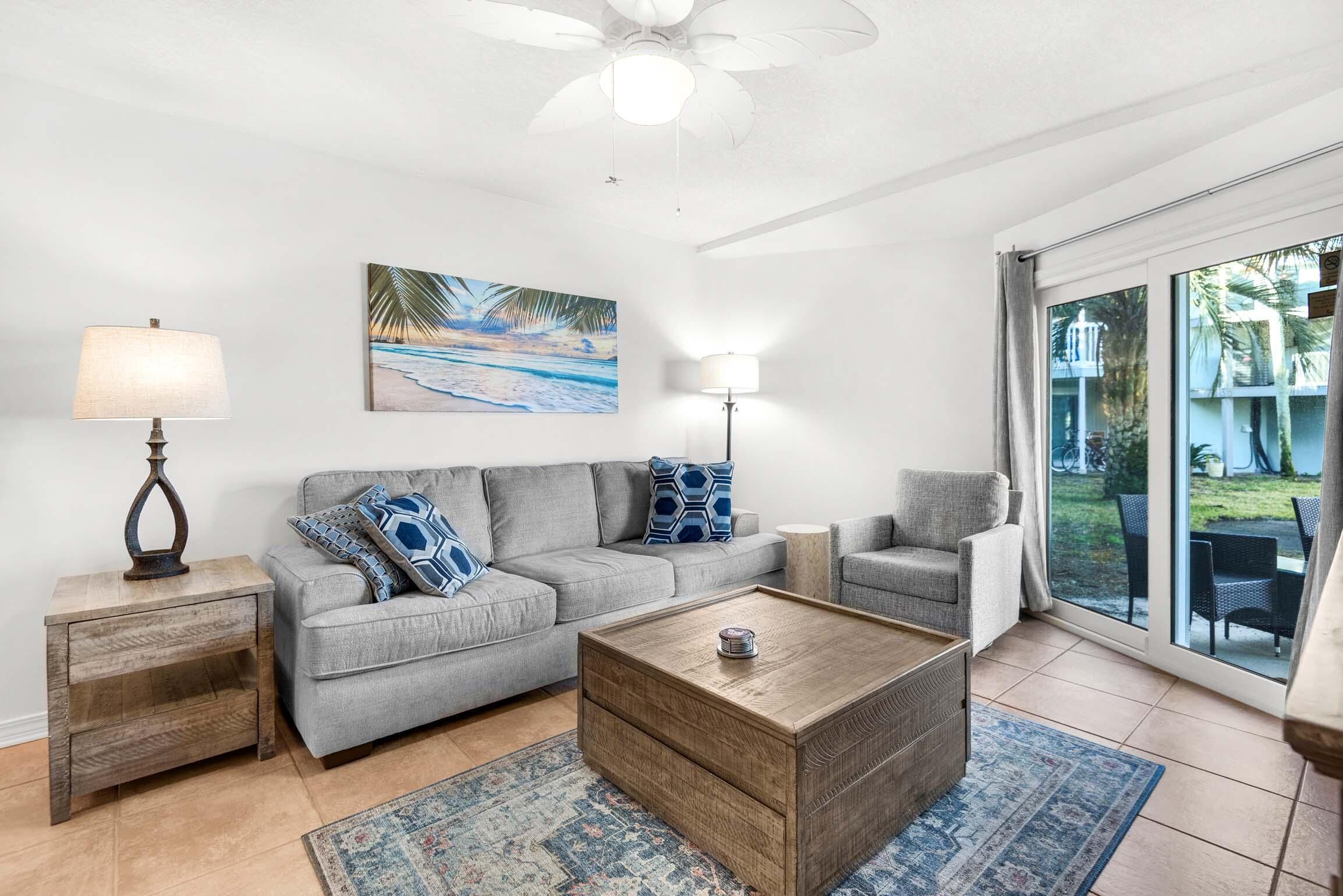 Condo, 1 cama King e sofá-cama (Sand Dollar E-101) | Área de estar