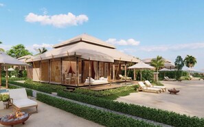 Family Master Suite Tented Villa | In-room safe, desk, blackout drapes, iron/ironing board - Amarena Luxury Tent Village (Jacó)