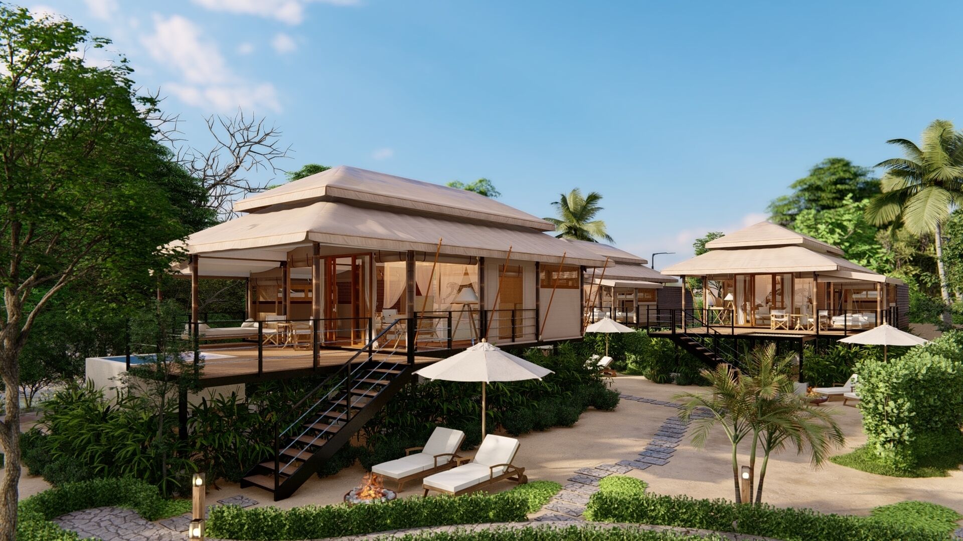 Honeymoon Tented Villa | In-room safe, desk, blackout drapes, iron/ironing board