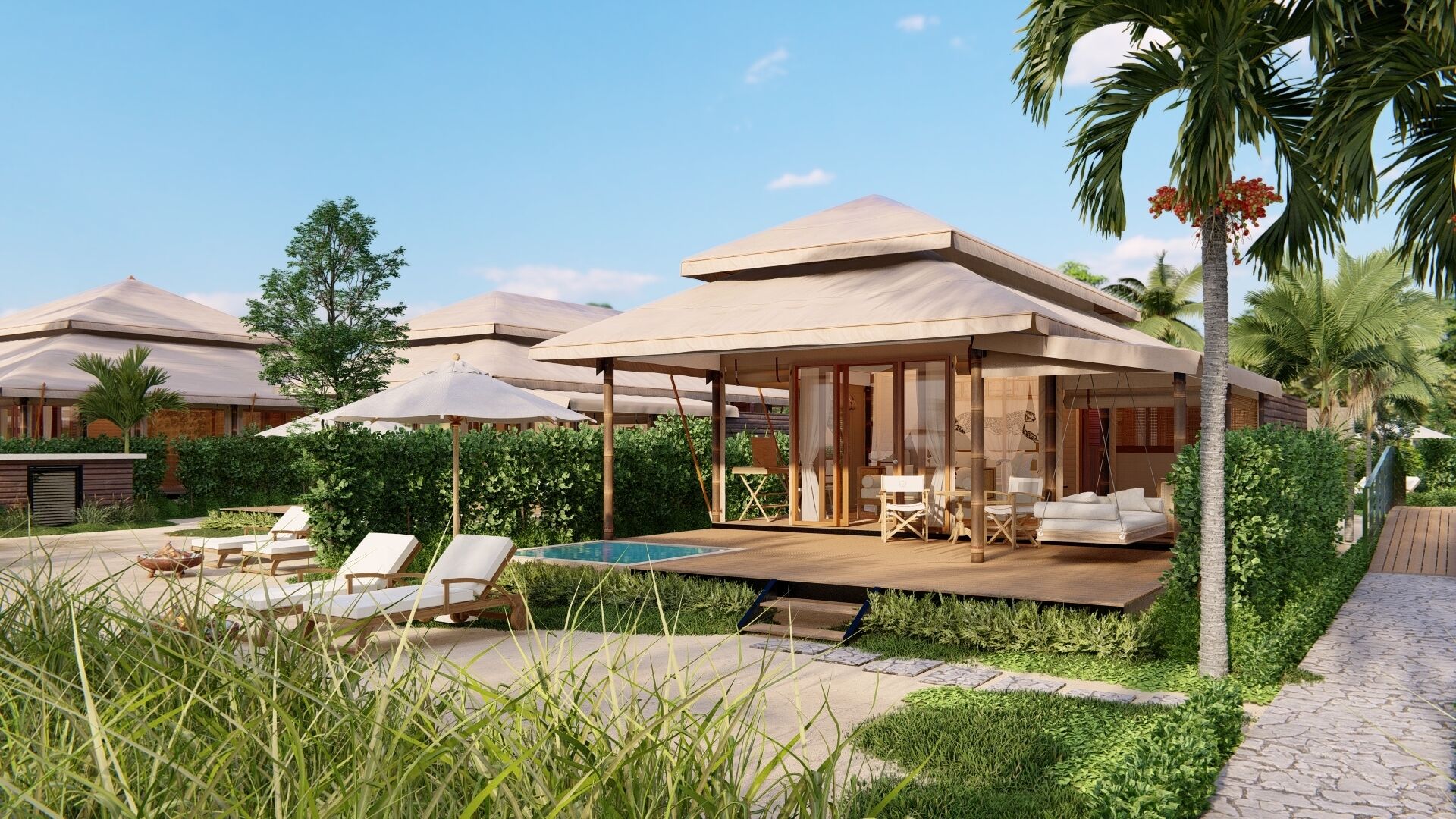 Master Suite Tented Villa | In-room safe, desk, blackout drapes, iron/ironing board