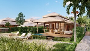 Master Suite Tented Villa | In-room safe, desk, blackout drapes, iron/ironing board - Amarena Luxury Tent Village (Jacó)